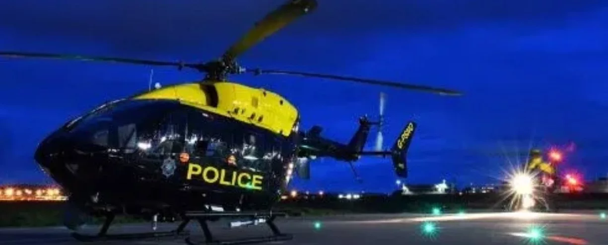 A 28-year-old man who shone a laser beam at the police helicopter has been jailed for 4 months
