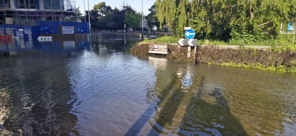 Burst Water Main Shuts Down St Edwards Way Roundabout