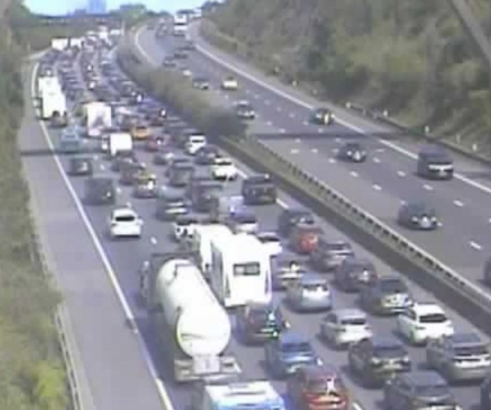 Officers Negotiate With Woman on M5 Bridge, Full Road Closure in Effect