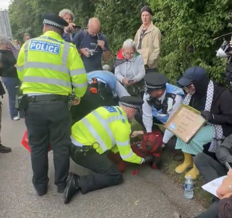 72 Arrested During Protest at Palestine Action Sentencing