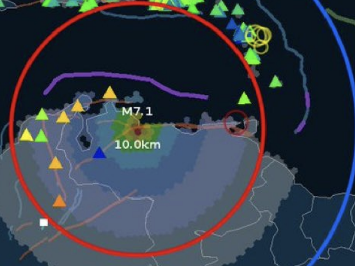 6.2 Magnitude Earthquake Reported in Northern Venezuela Evening