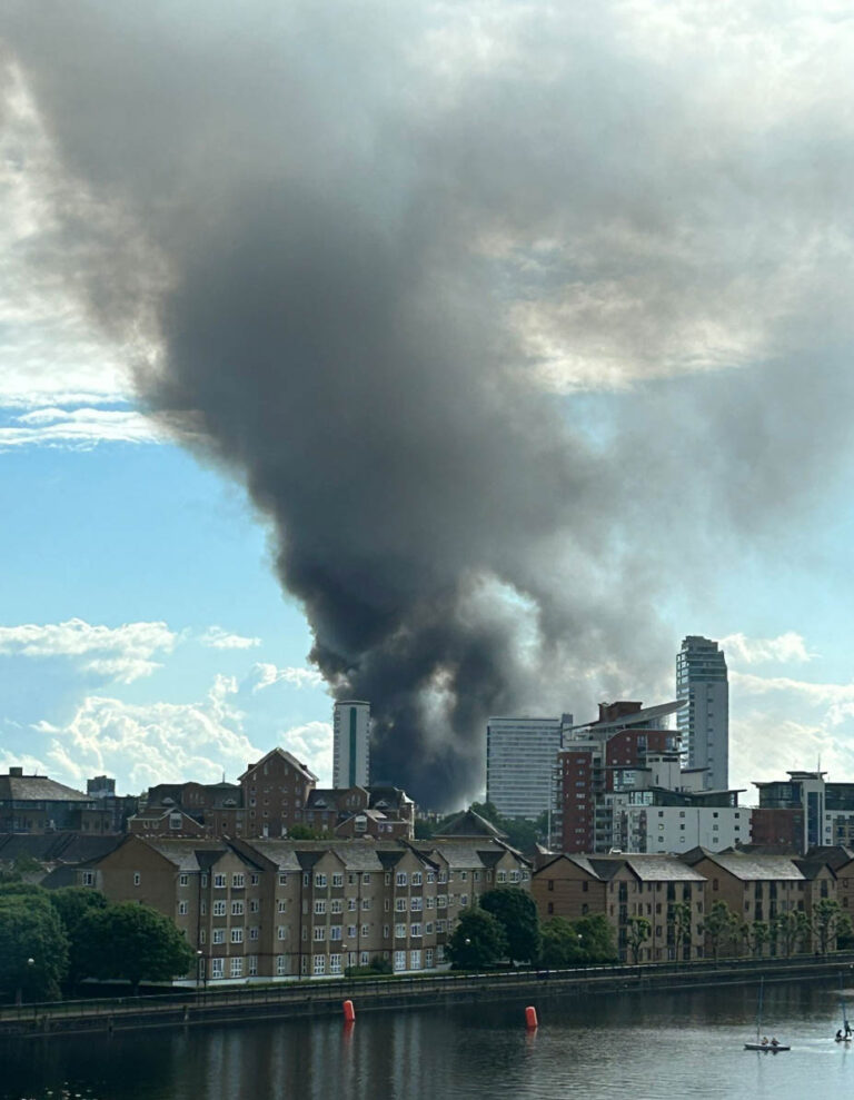 Major Fire Involves Recycling Centre, 100 Firefighters Respond